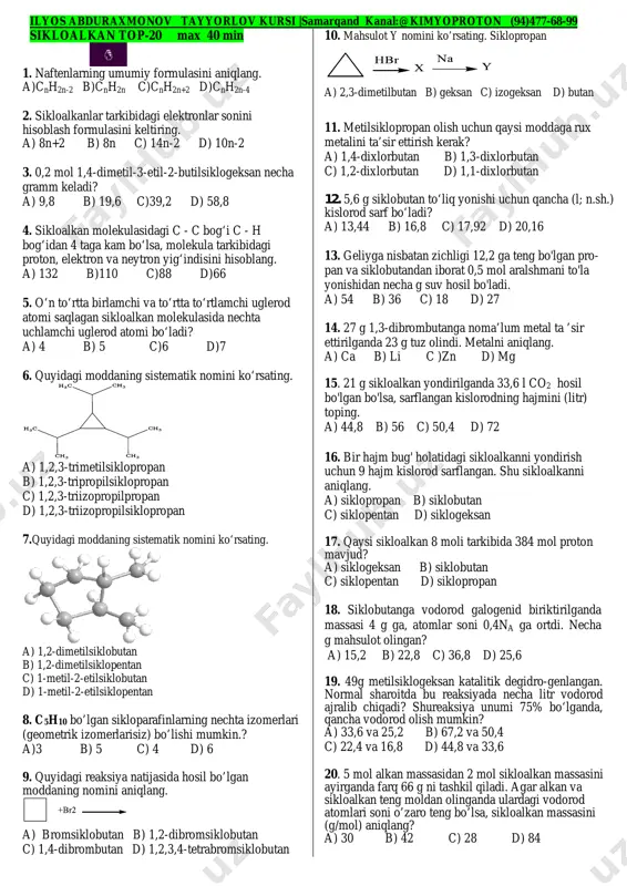 2.sikloalkan top-20 — PDF