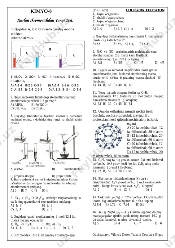 kimyyo-8(javobsiz)pdf — PDF