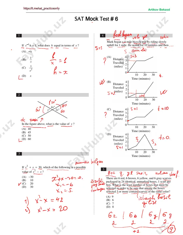 sat - mock test # 6-yechimi — PDF