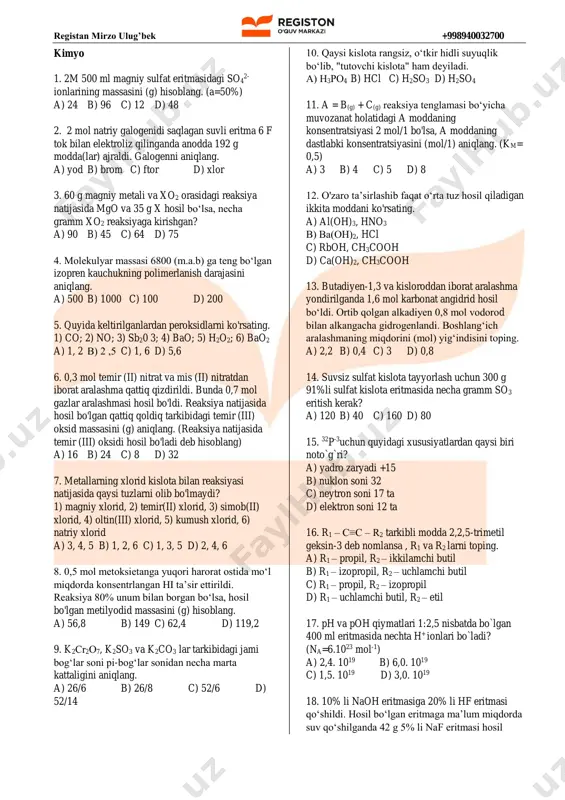 kimyo+biologiya — PDF
