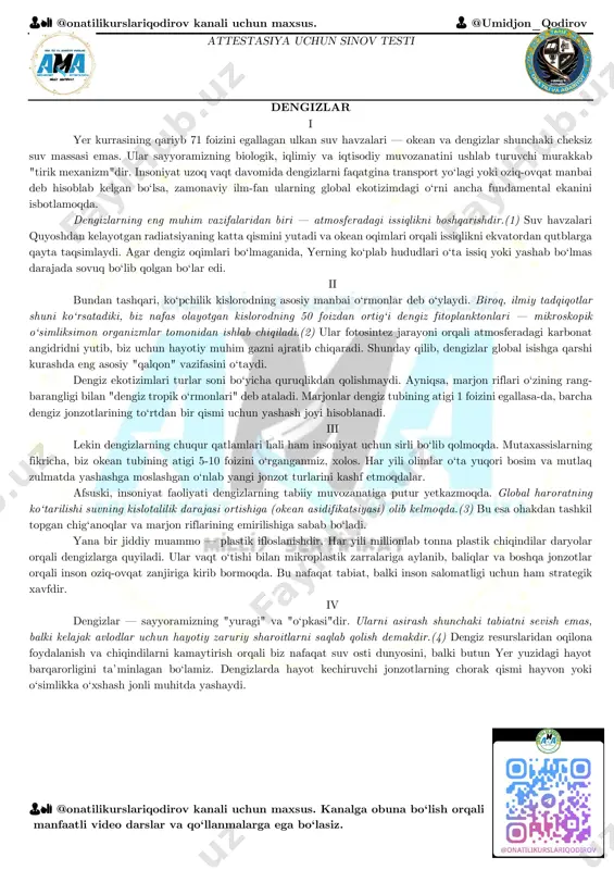 attestatsiya repititsion test 16 tayyori — PDF
