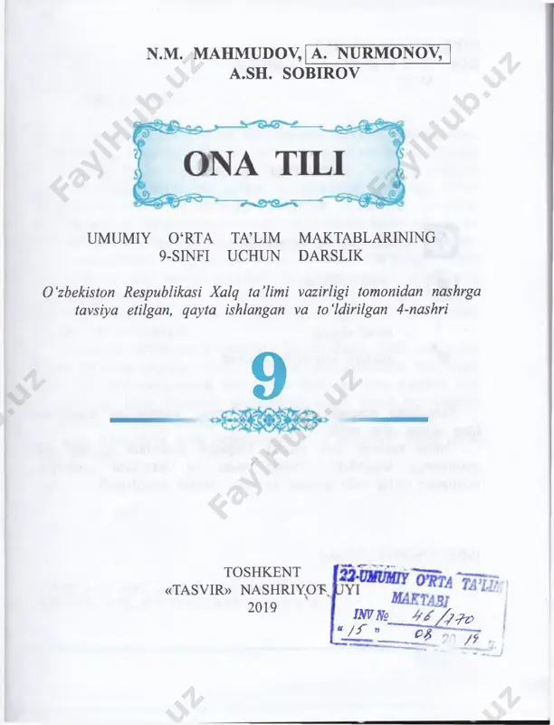9 ona tili 2019 — PDF