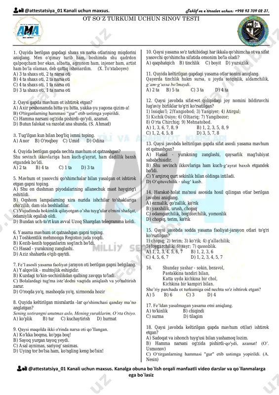 ot so`z turkumi — PDF