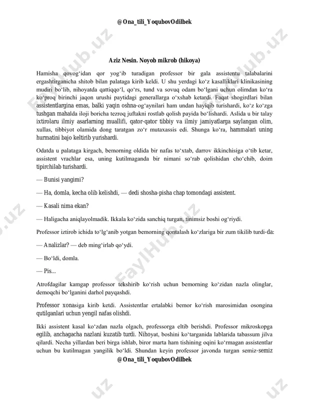 aziz nesin. noyob mikrob — PDF