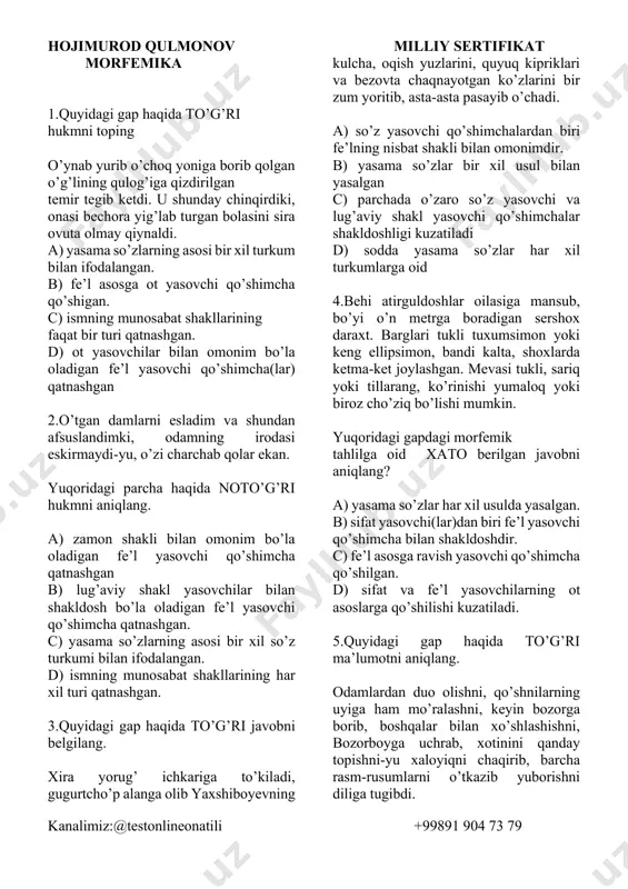 morfemika 6-test — PDF