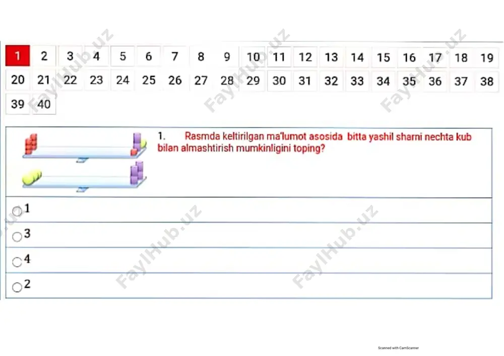 attestatsiya savollari va javobi — PDF