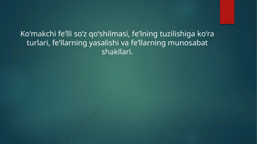 prezentatsiya1 fe'l — PPTX