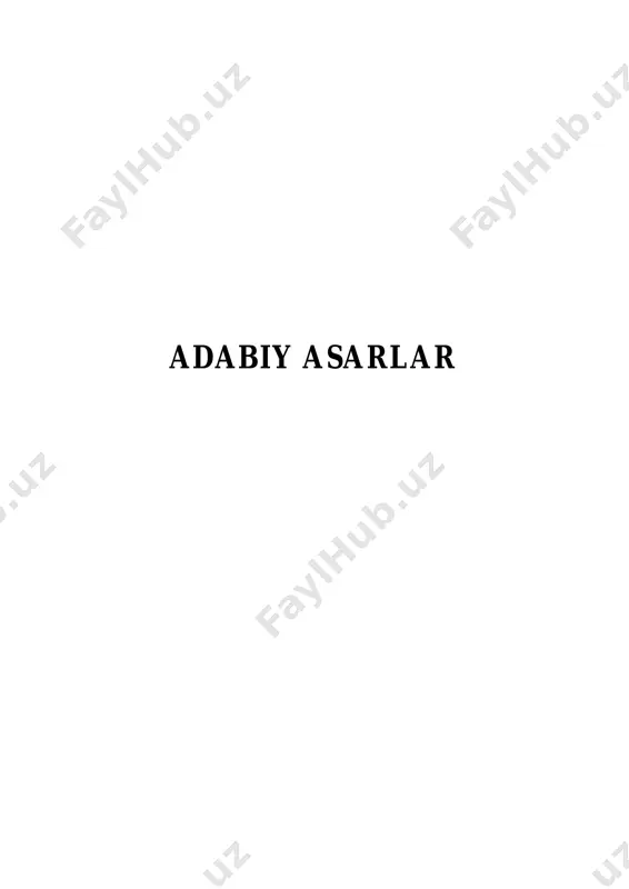 adabiy asarlar va ularning mualliflari — PDF