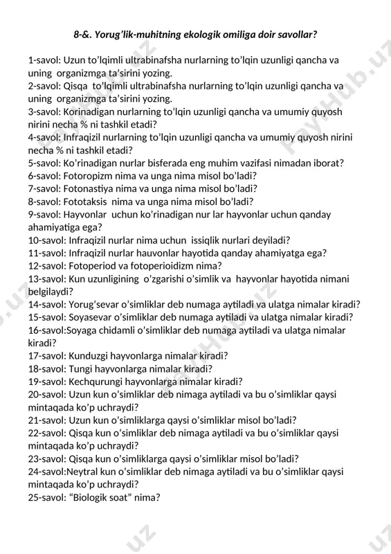 8& doir savollar — DOCX