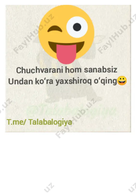@talabalogiya imtixonsiz qabul yoʻnalishlar — PDF