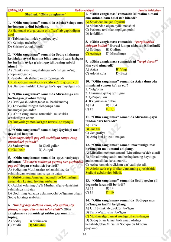 ''oltin zanglamas'' (javobli) — PDF