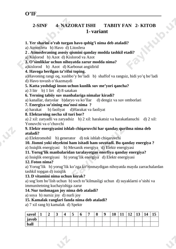 2_sinf_4_nazorat_ishi_tabiiy_fan_ — DOCX