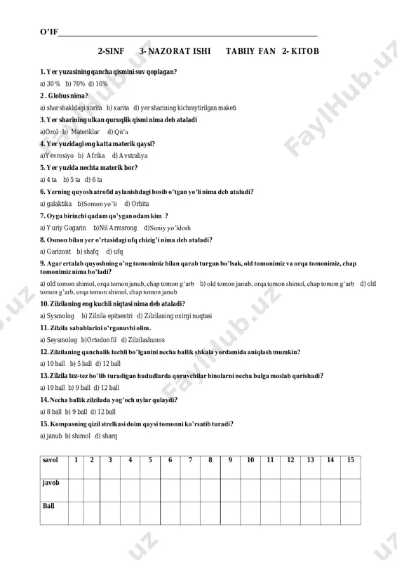 2_sinf_3_nazorat_ishi_tabiiy_fan_2_ktob_yuzasidan — PDF