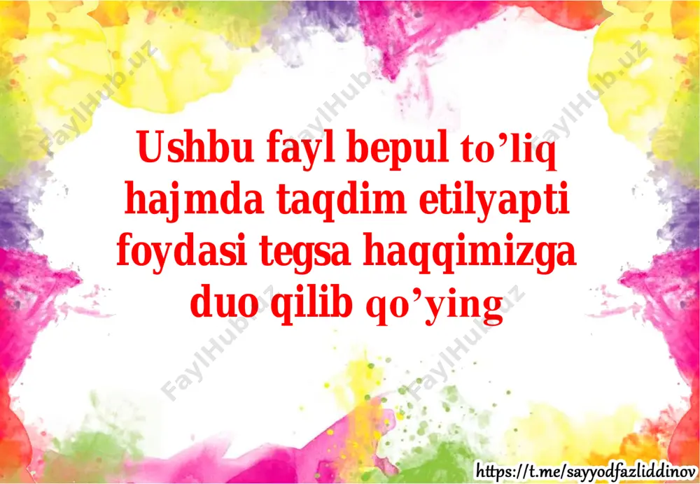 2 sinf tasviriy san'at yillik tarqatmasi — PDF