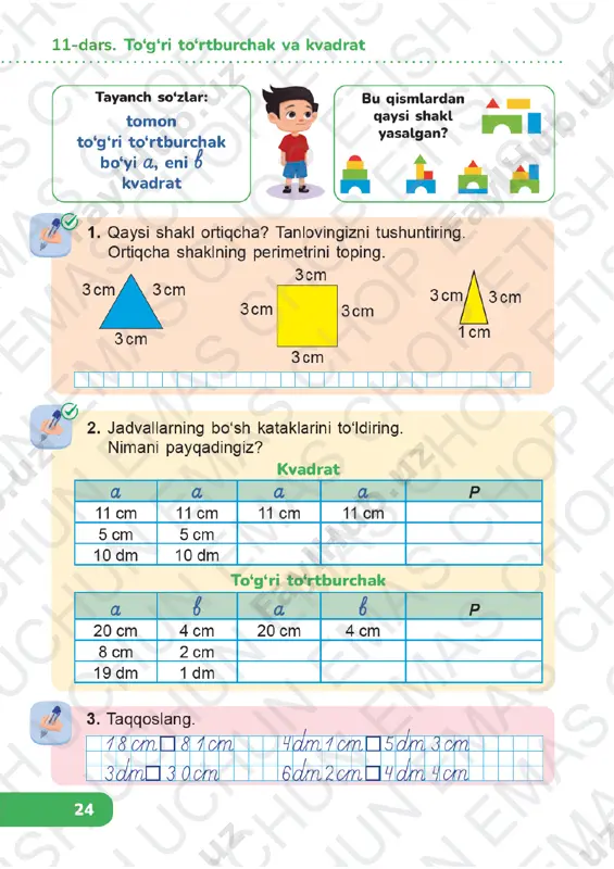 matematika 1-sinf 4-chorak 11-15-darslar — PDF