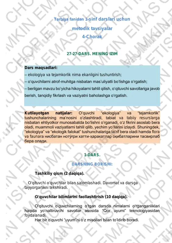 mq tarbiya 1-sinf 4-chorak — PDF