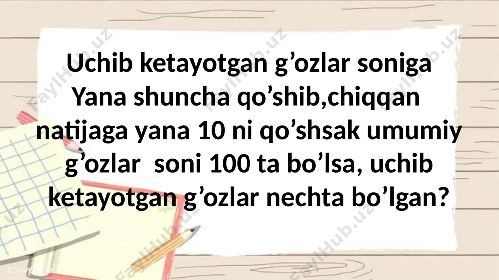 2-3-sinflar uchun masalalar — PPTX