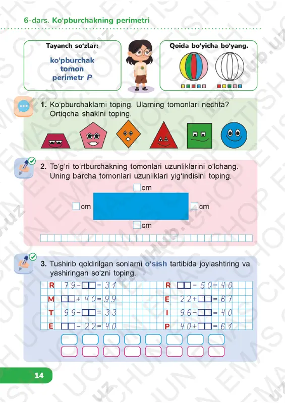 matematika 1-sinf 4-chorak 6-10-darslar — PDF