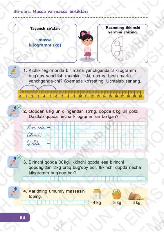matematika 1-sinf (2) 36-40-darslar — PDF
