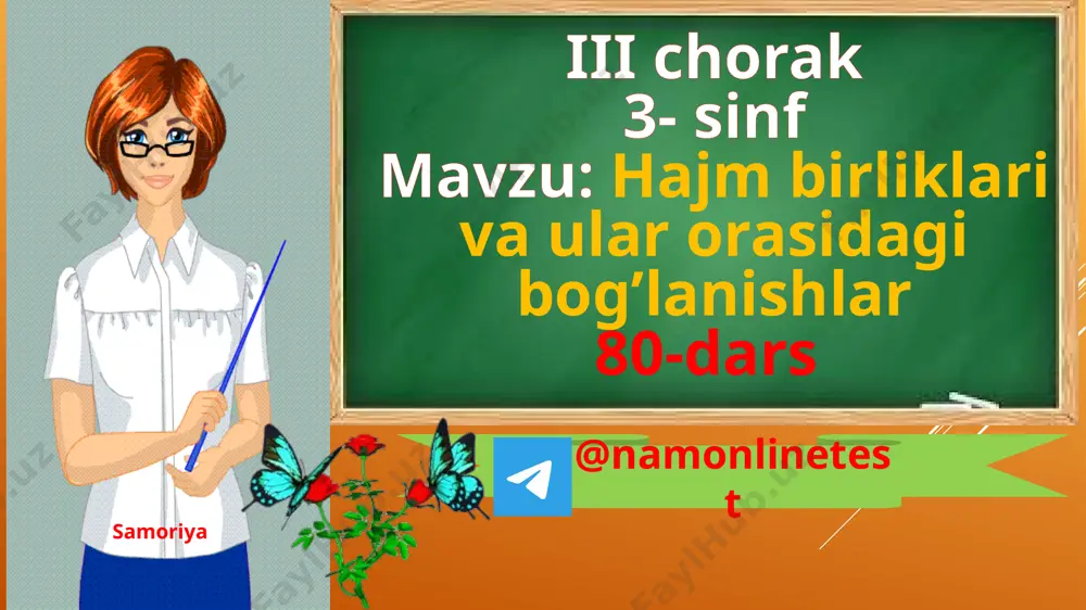 3-sinfmatematika 80-darssamoriyahajm — PPTX