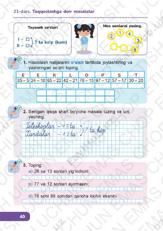 matematika 1-sinf (2) 21-25-darslar — PDF