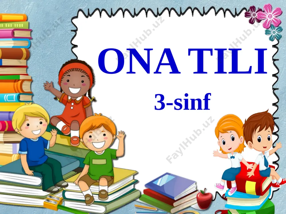 ona tili 3-sinf 2-chorak 13-dars @gulchehramirhomidovna — PPTX