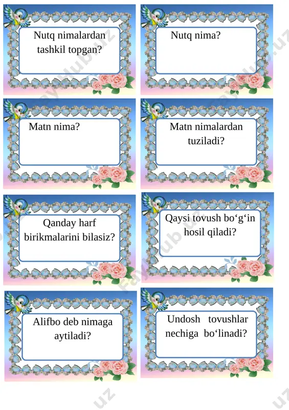 tarqatma 3-g sinf — DOCX