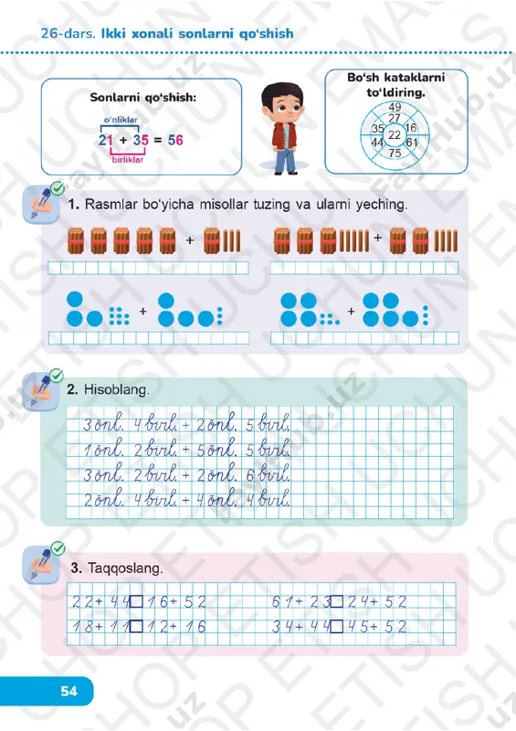 matematika 1-sinf 26-30-darslar — PDF