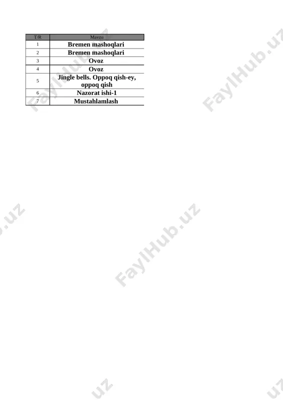 3-sinf musiqa 2-chorak — XLSX