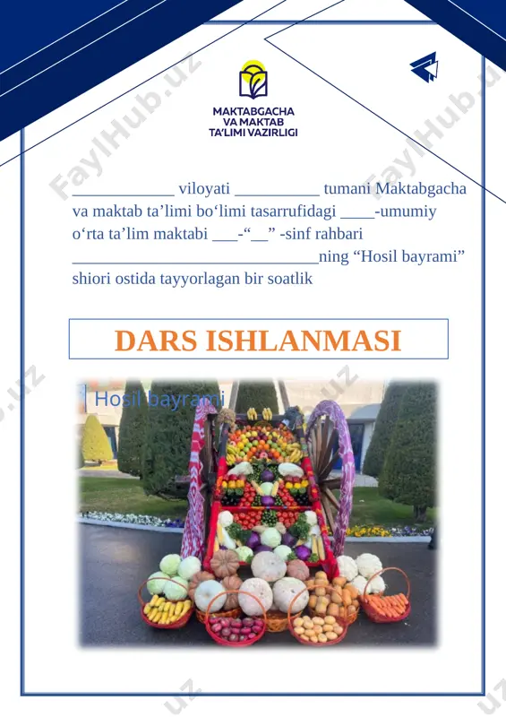 hosil bayrami boshlang'ich — DOCX