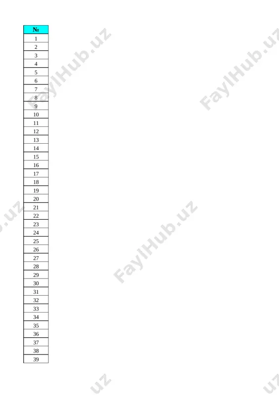 3-sinf matematika 1-chorak — XLSX