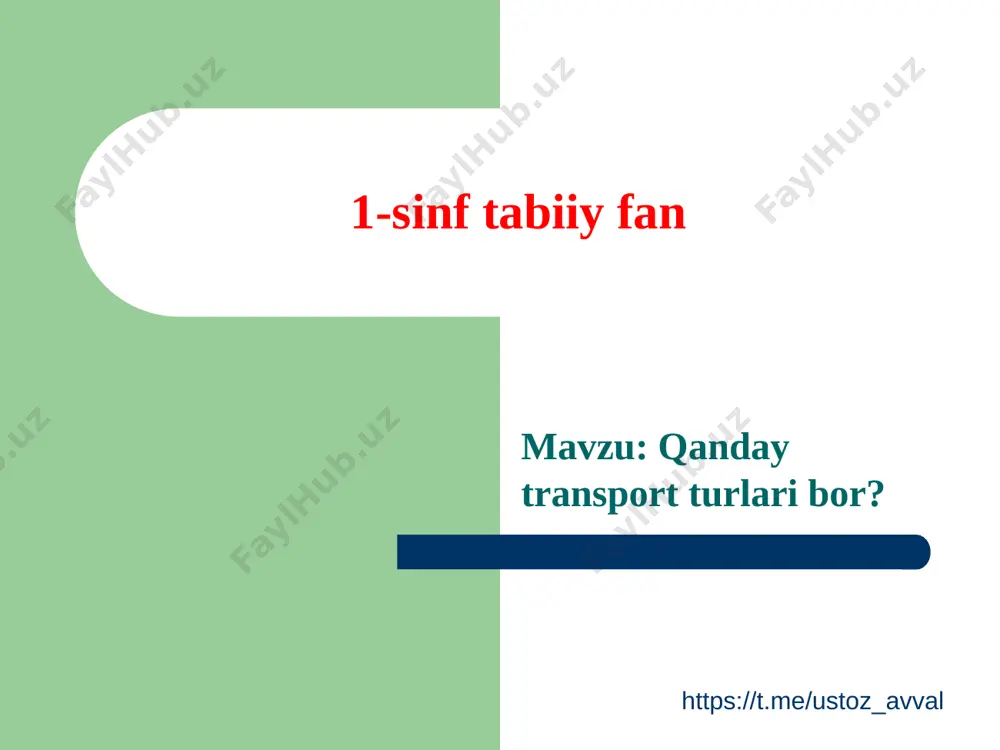 1-sinf tabiiy fanlar 19-dars — PPTX