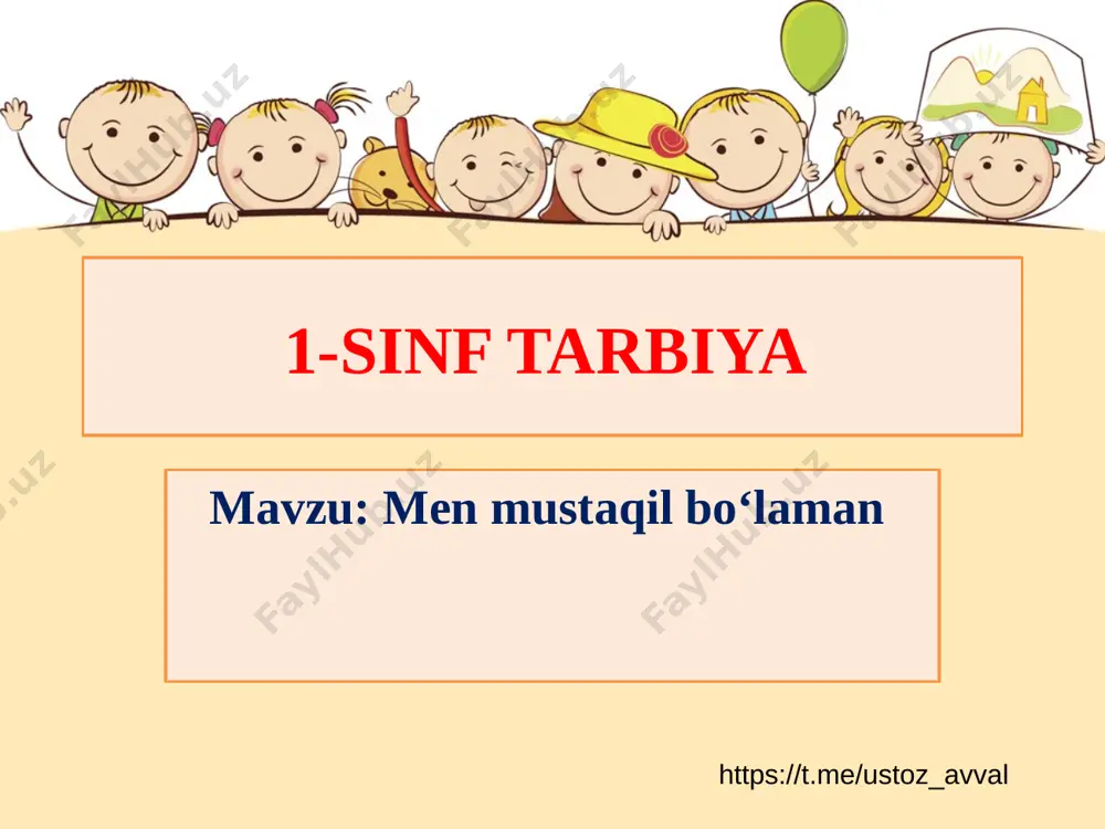 1-sinf tarbiya 19-20-dars — PPTX