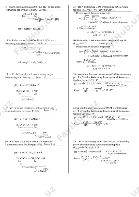 4. ph yechimlari slaydlar — PDF