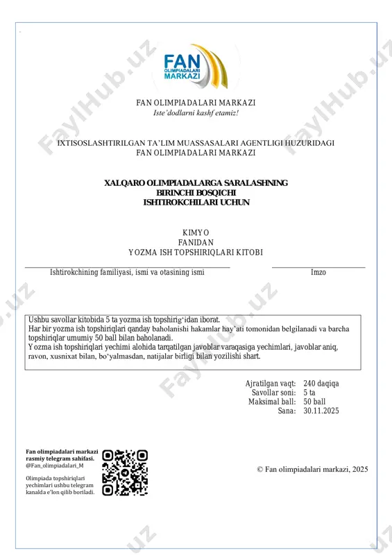 yechim-kimyo2026-1-saralash-uzb-v2 (2) — PDF