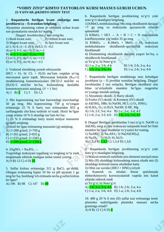 umumiy va anorganik kimyo 7 j-li — DOCX