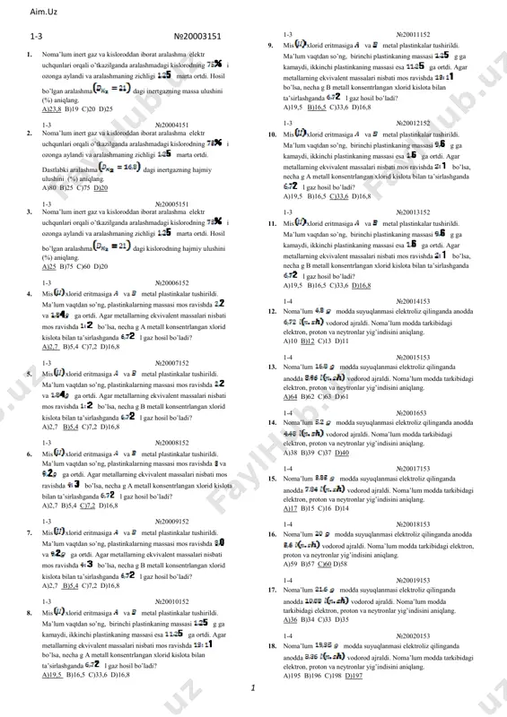 2017_kimyo variant javoblari bilan — PDF