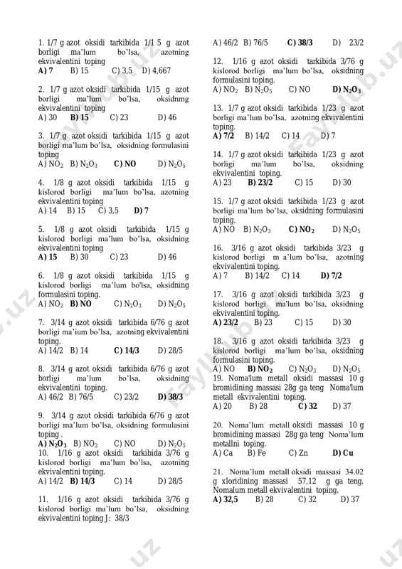 2016_kimyo variant javoblari bilan — PDF