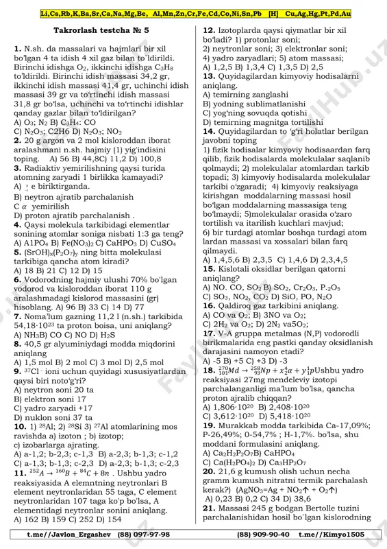 takrorlash testcha 36 talik_075936 — PDF