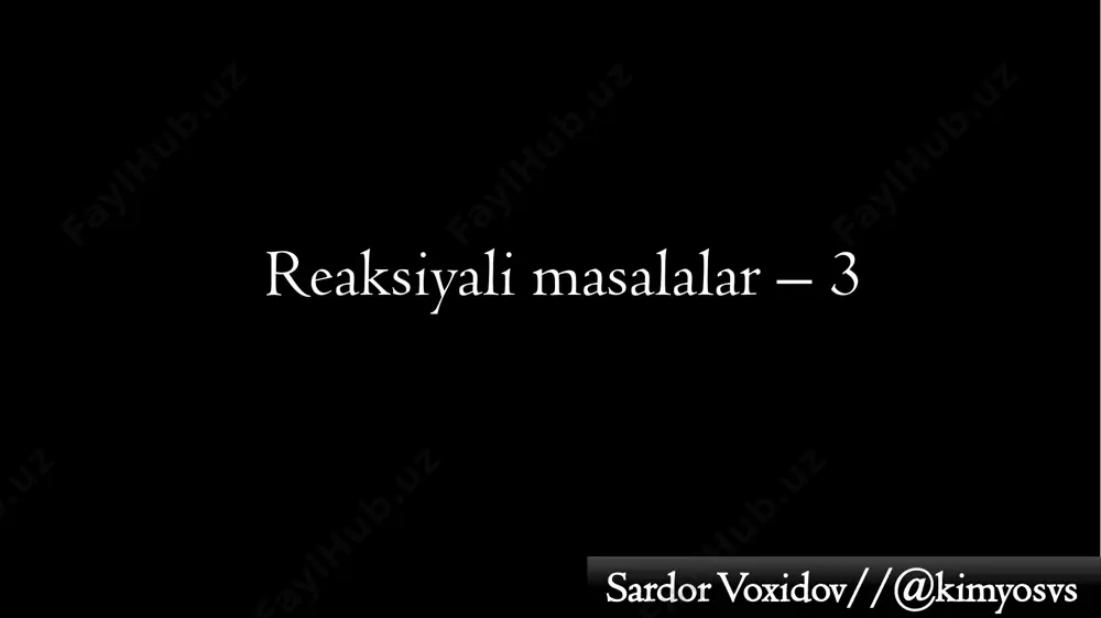 9. reaksiyali masalalar - 3 (2023) — PDF