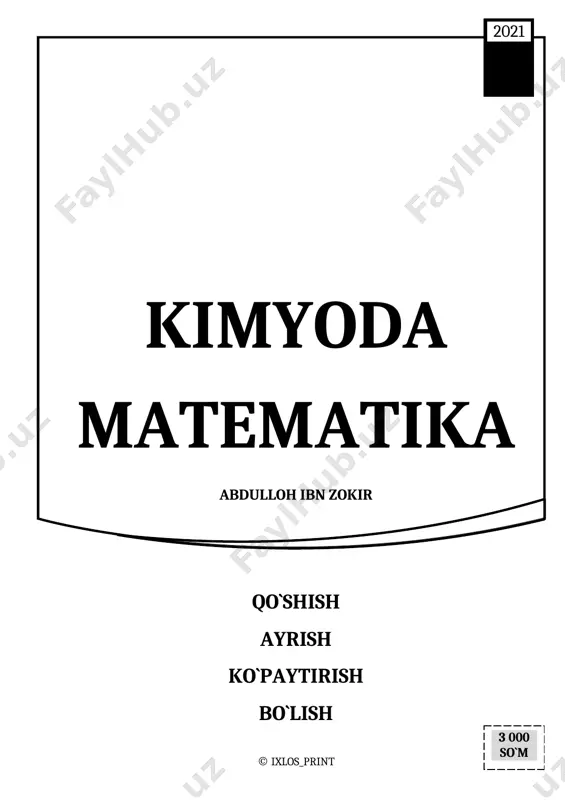 #t. kimyoda matematika — DOCX