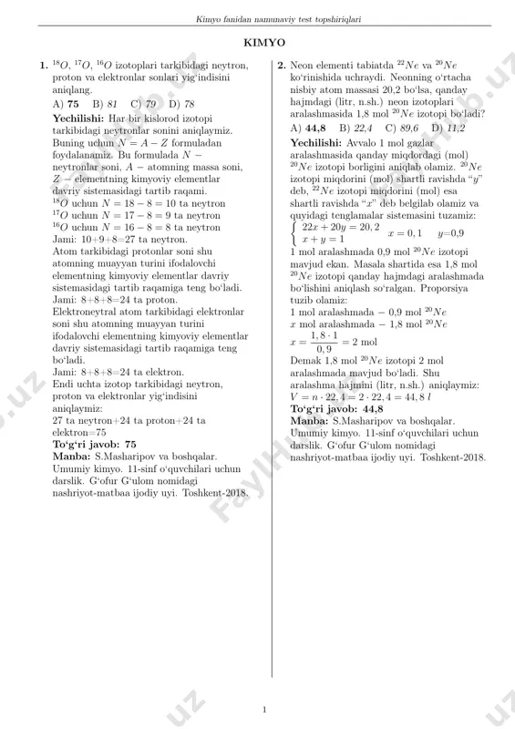 kimyo — PDF