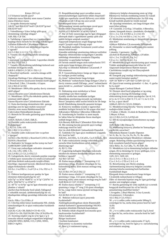 2013 yil variant — DOCX