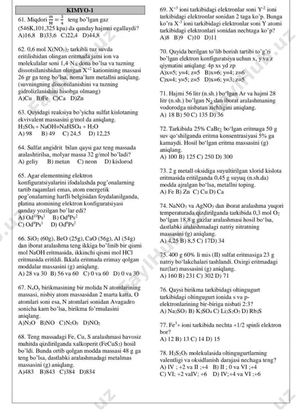 kimyo-30-talik-blok-test — PDF