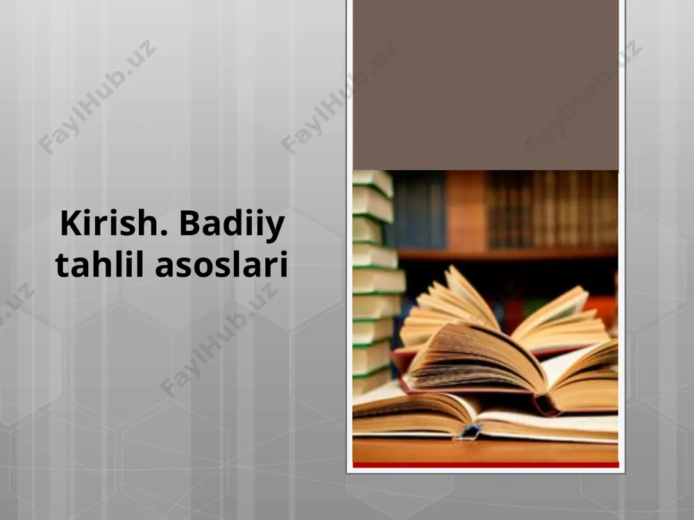 7-sinf. kirish. badiiy tahlil asoslari — PPTX