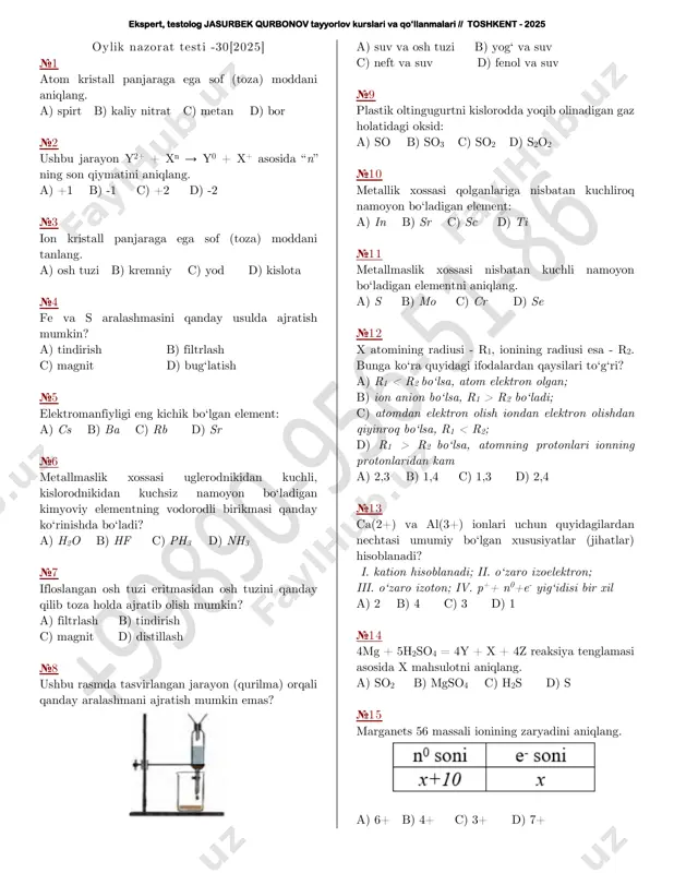ms kimyo 2025 — PDF