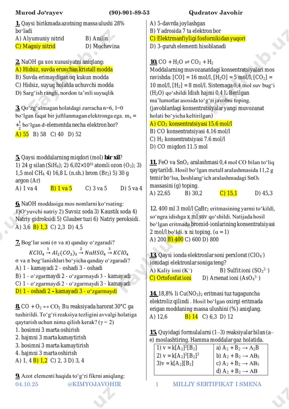 04.10.25 1-smena @kimyojavohir — PDF