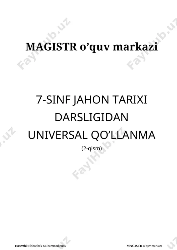 7-jahon universal qo'llanma (2017) — DOCX