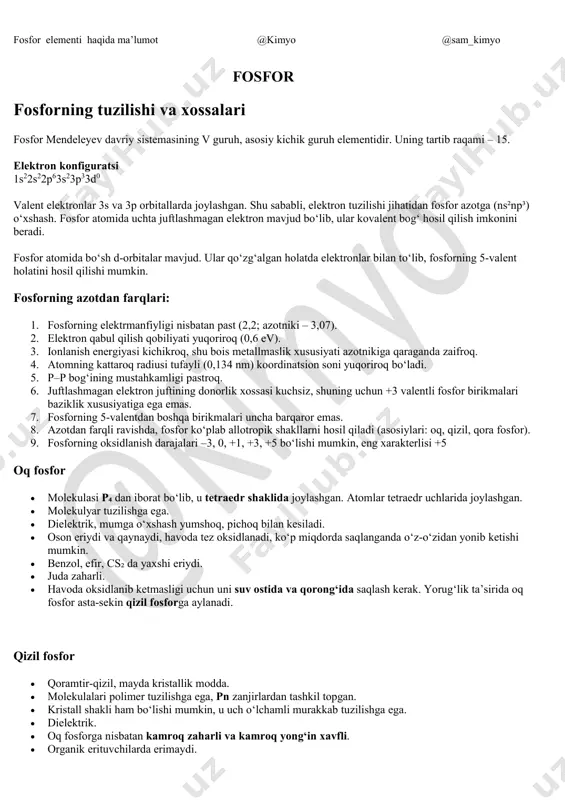 fosfor @kimyo + @sam_kimyo — PDF