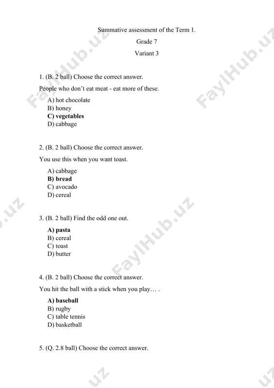 7_sinf_ingliz_tili_1_chsb_3_variant@summativ_formativ_baholash — PDF